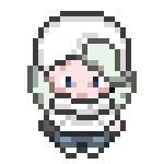 Melony in the style of Pokemon Black/White's overworld sprites